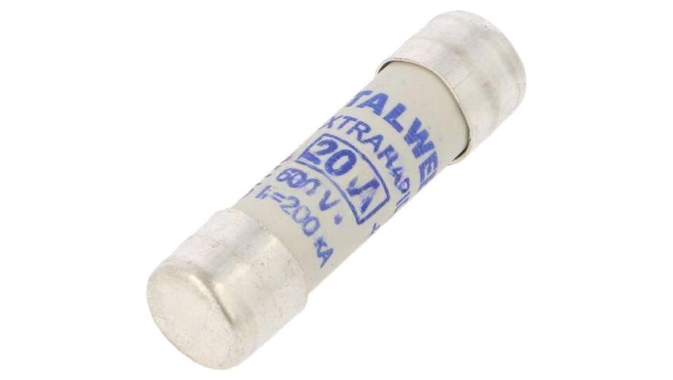 Bezpiecznik topikowy, 20A, 600VAC, aR, 10,3x38mm 002625011