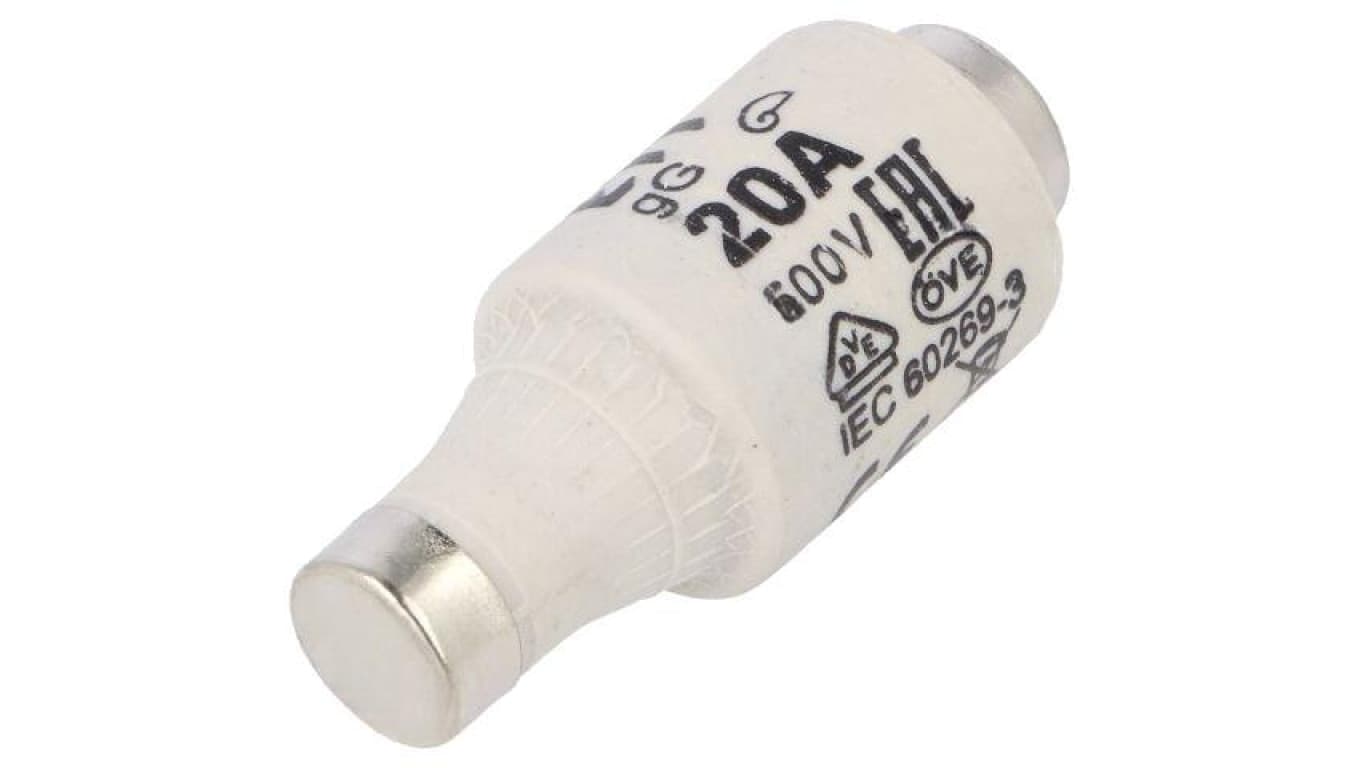 Bezpiecznik topikowy, ceramiczny, 20A, 500VAC, 250VDC, gG, DII, D 002312406