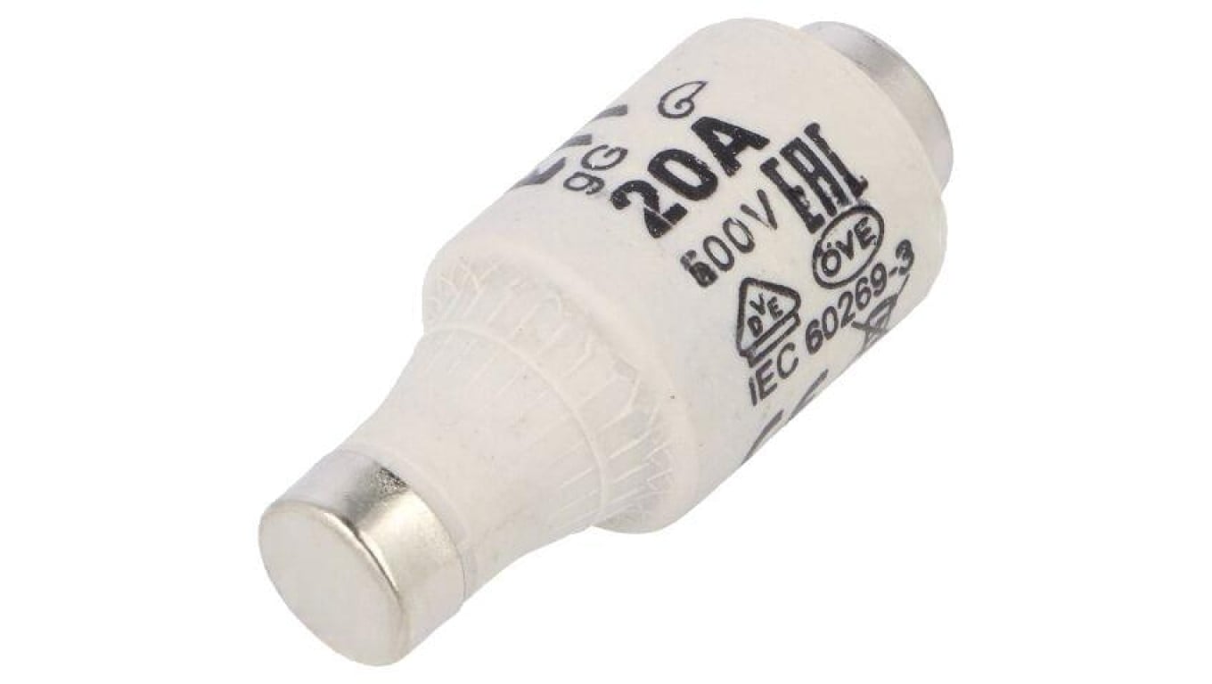 Bezpiecznik topikowy, ceramiczny, 20A, 500VAC, 250VDC, gG, DII, D 002312406