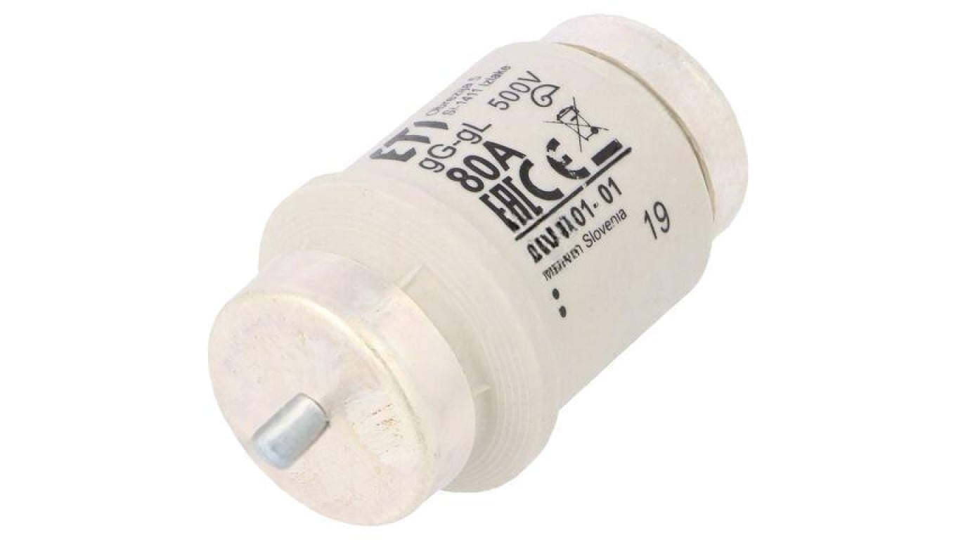 Bezpiecznik topikowy, ceramiczny, 80A, 500VAC, 500VDC, gG, DIV, D 002314401