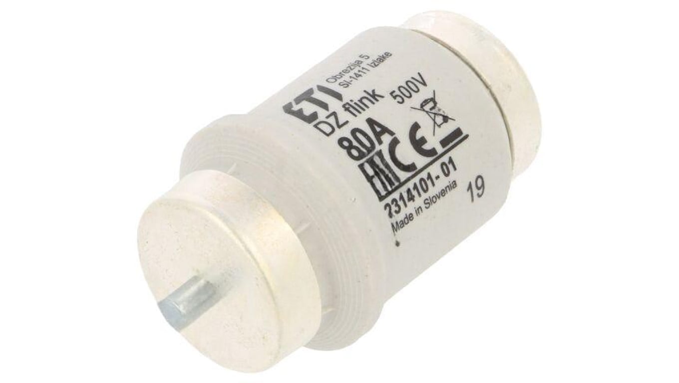 Bezpiecznik topikowy, ceramiczny, 80A, 500VAC, 500VDC, szybki, DIV 002314101