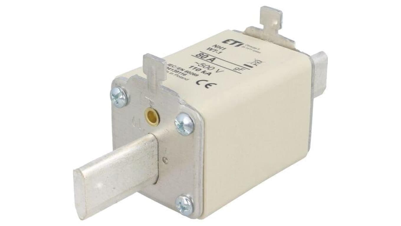 Bezpiecznik topikowy, ceramiczny,przemysłowy, 80A, 500VAC, NH1 004139116