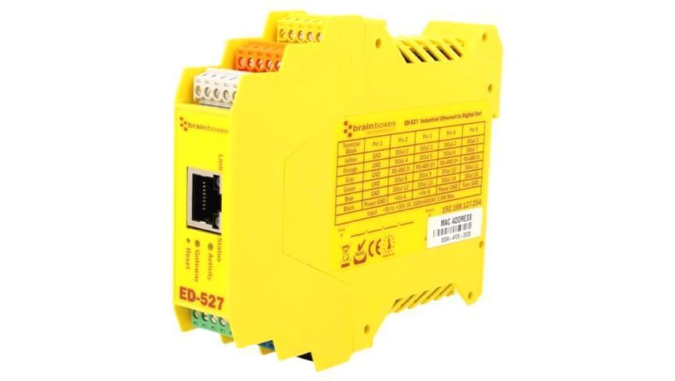 Bramka Modbus, liczba portów: 1, 5÷30VDC, na szynę DIN, Ethernet ED-527