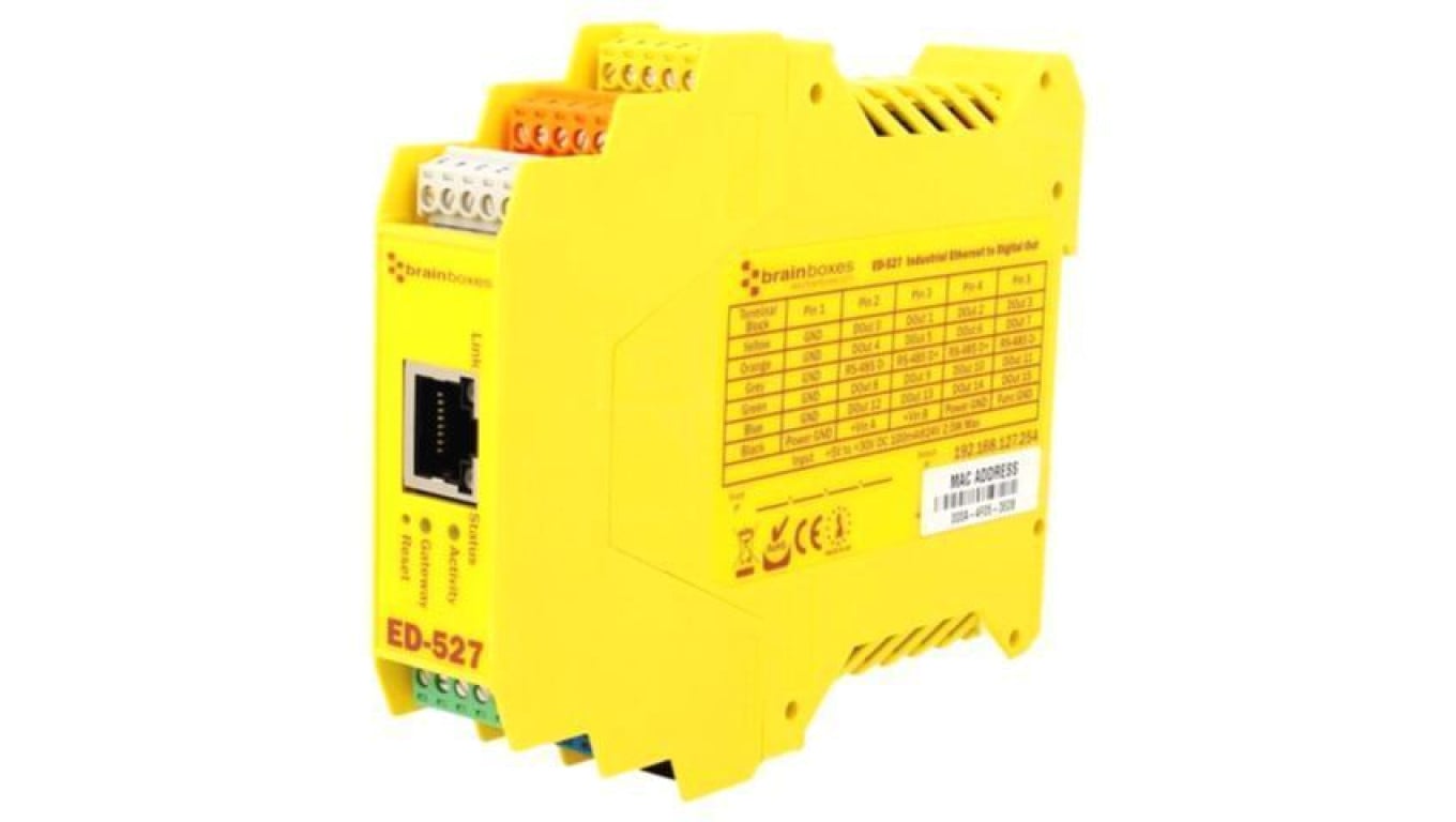 Bramka Modbus, liczba portów: 1, 5÷30VDC, na szynę DIN, Ethernet ED-527