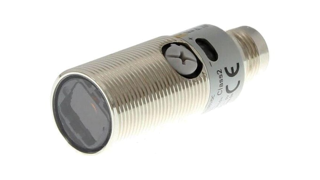Czujnik fotoelektryczny, PNP, nadajnik-odbiornik, 10...30VDC, M18, IP67 E3FB-RP22