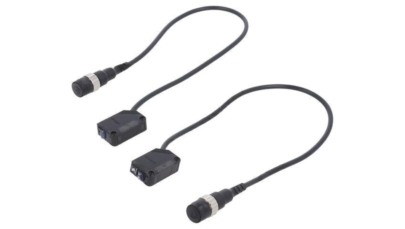 Czujnik fotoelektryczny, PNP, nadajnik-odbiornik, 35mA, M12,przewody, 0...15m, IP67 E3Z-T81-M1J 0.3M