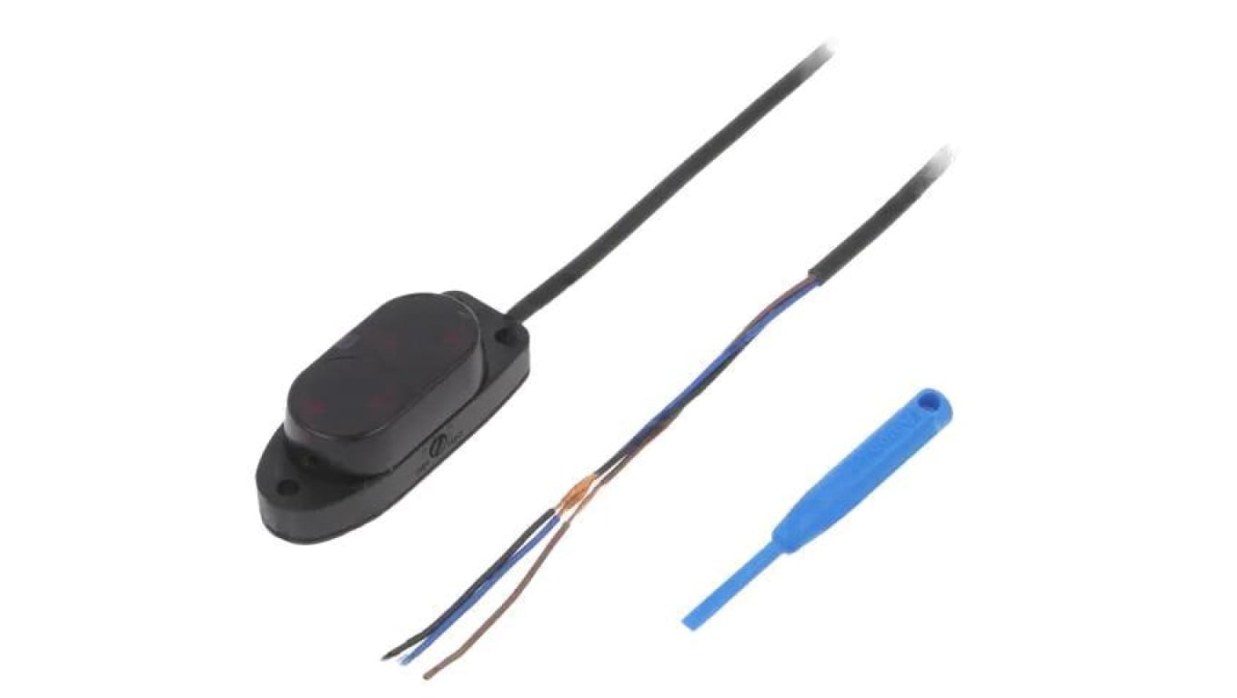 Czujnik fotoelektryczny, odbiciowy, z konfiguracją wyjścia: PNP, max. 0,1A, przewody, 0...2m, IP64, BA2M-DDTD-P