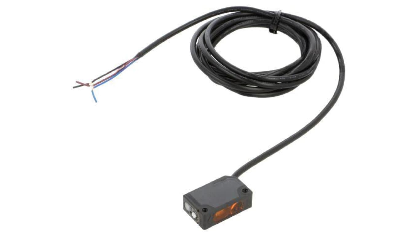 Czujnik fotoelektryczny, odbiciowy, z konfiguracją wyjścia PNP, max. 0,1A, przewody, IP67, BOS R090K-PU-RH10-02
