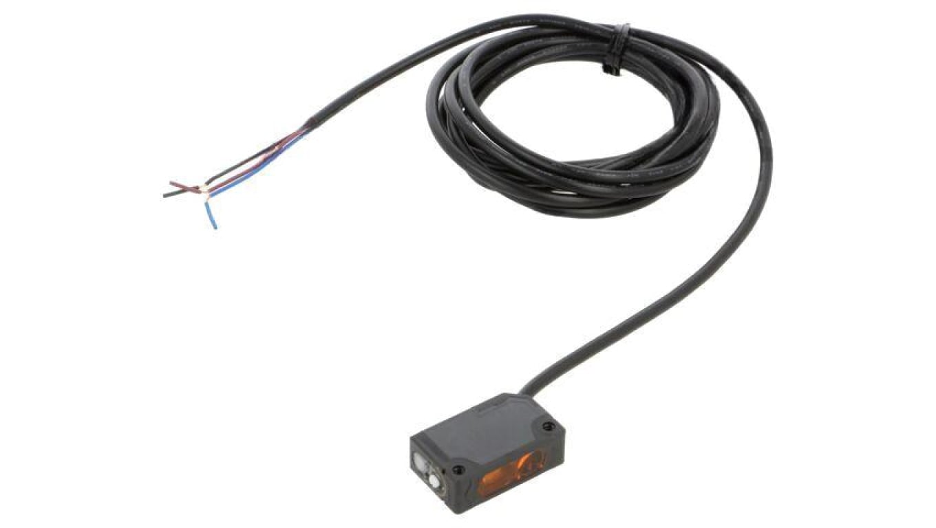Czujnik fotoelektryczny, odbiciowy, z konfiguracją wyjścia PNP, max. 0,1A, przewody, IP67, BOS R090K-PU-RH10-02