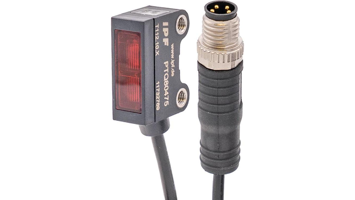 Czujnik optyczny przycisk 25x16x8mm Sn: 20-200 10-30V DC 1x PNP antivalent złącze wtykowe M8 4-pin 0,2m PVC IP67 OTQ80475