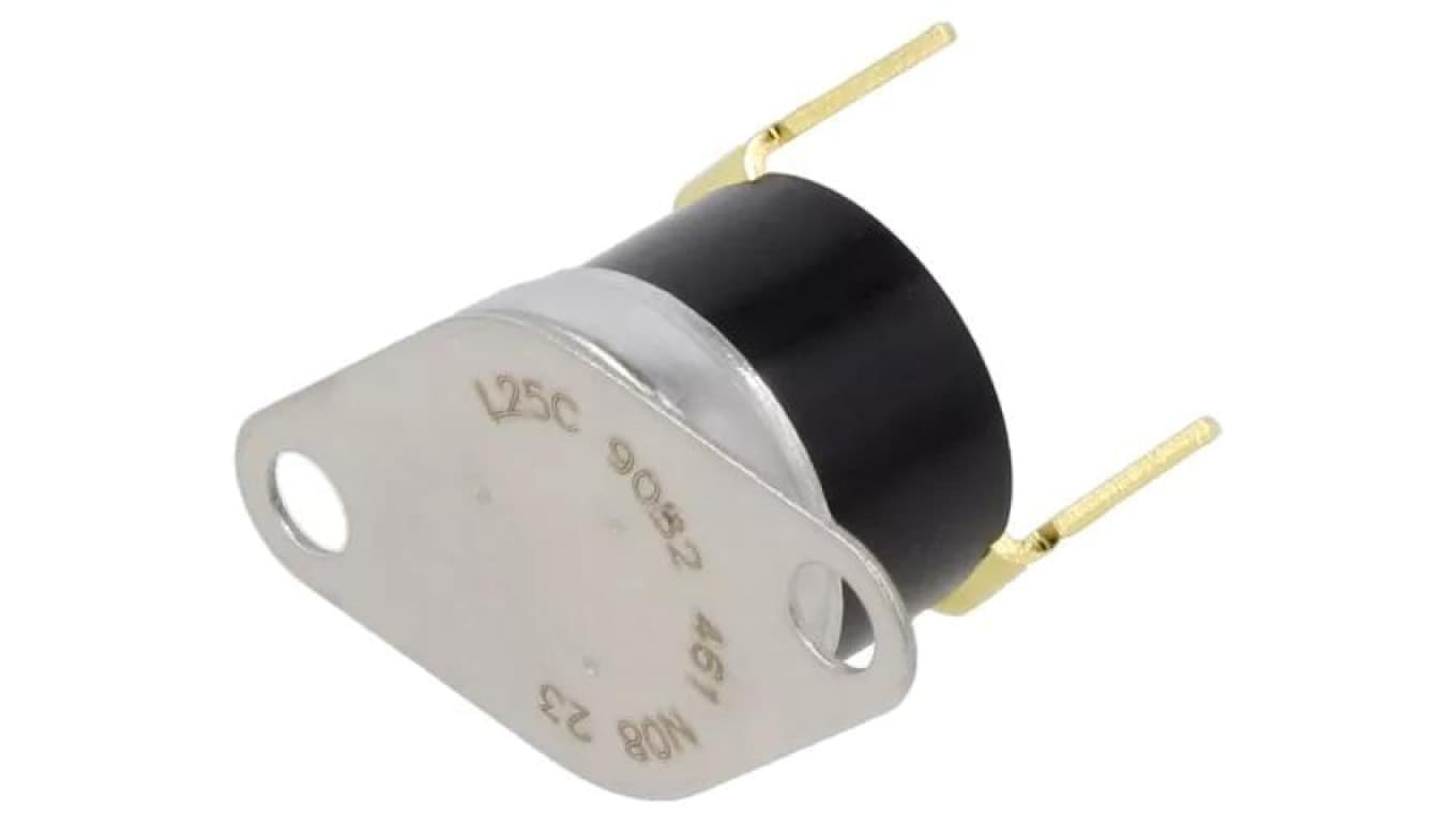 Czujnik termostat, z konfiguracją wyjścia NC, max. 10A, max. 240V AC, konektory 6,4mm, 2455R--90820461