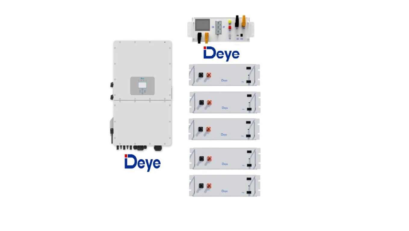 DEYE: Zestaw Inwerter hybrydowy SUN-8K-SG01HP3 + Bateria BOS-G PRO 25,6kWh + Jednostka sterująca BOS-G-PDU-2 (wysokonapięciowy)