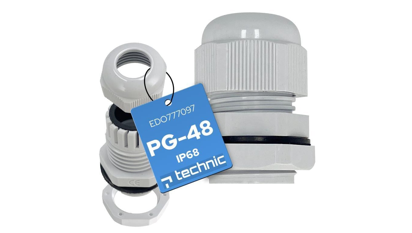 Dławnica kablowa PG-48 szara IP68 EDO777097 EDO
