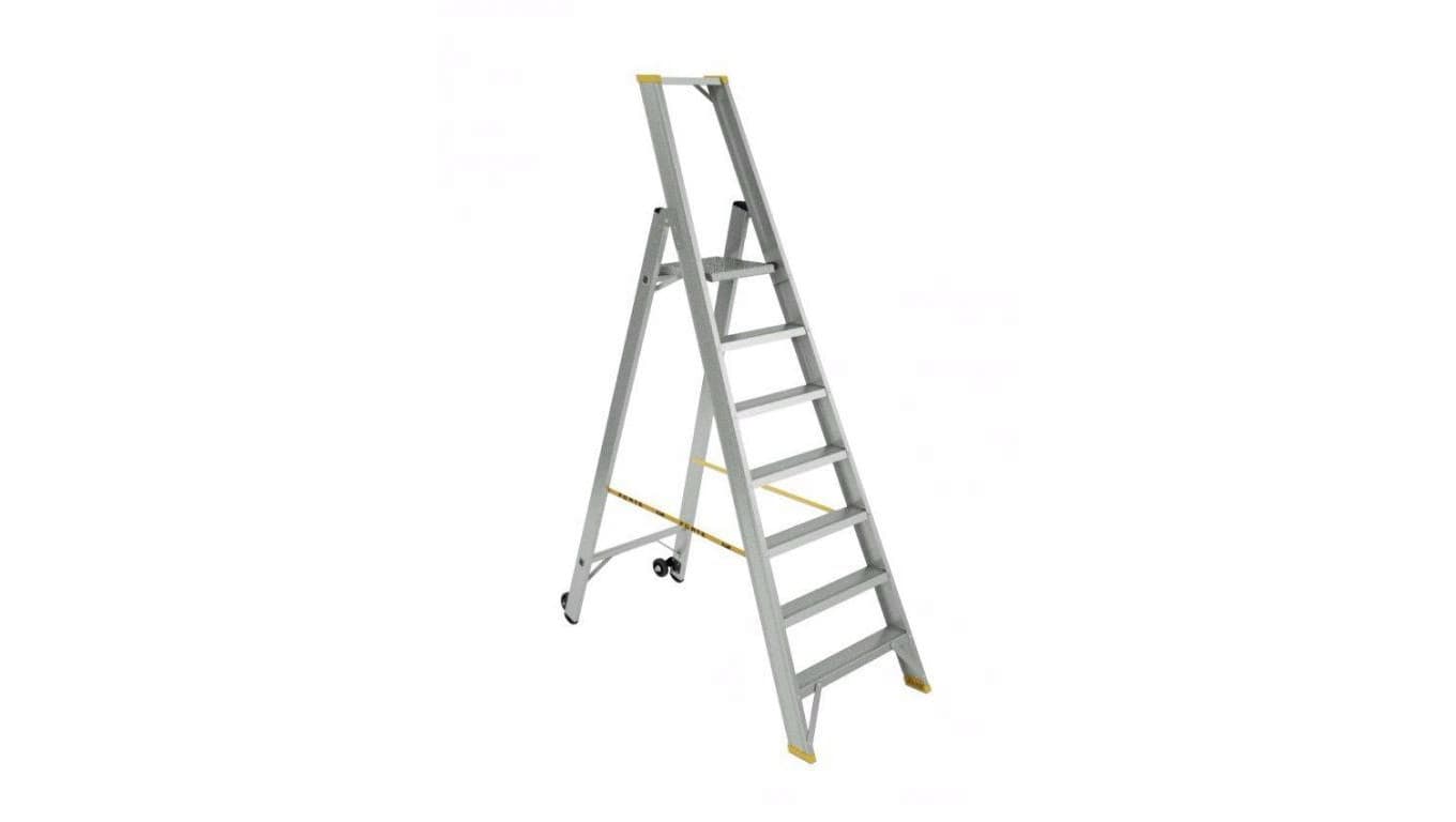 Drabina aluminiowa magazynowa jednostronna 1x6 profesjonalna Forte 9306 ALVE