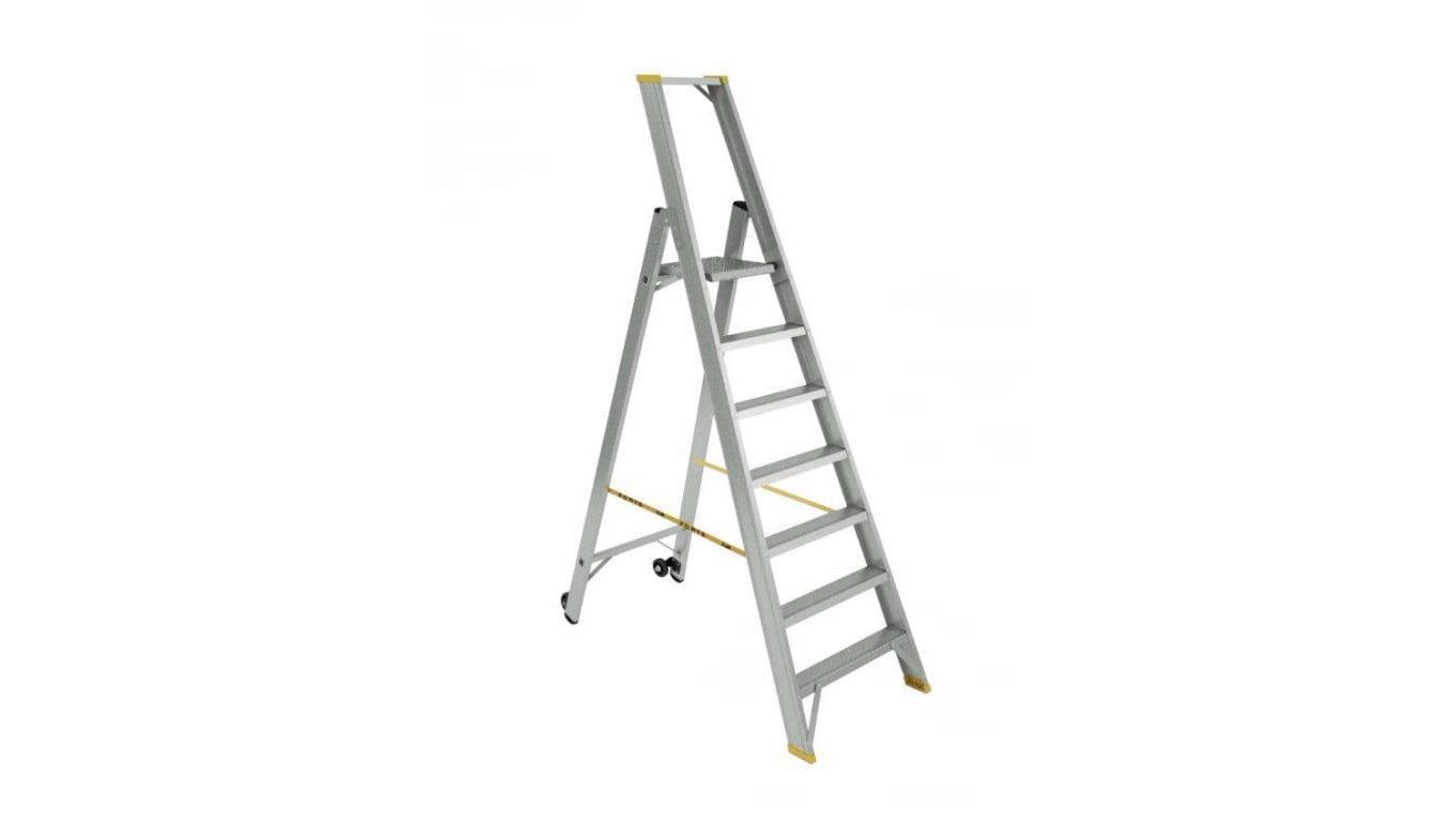 Drabina aluminiowa magazynowa jednostronna 1x6 profesjonalna Forte 9306 ALVE