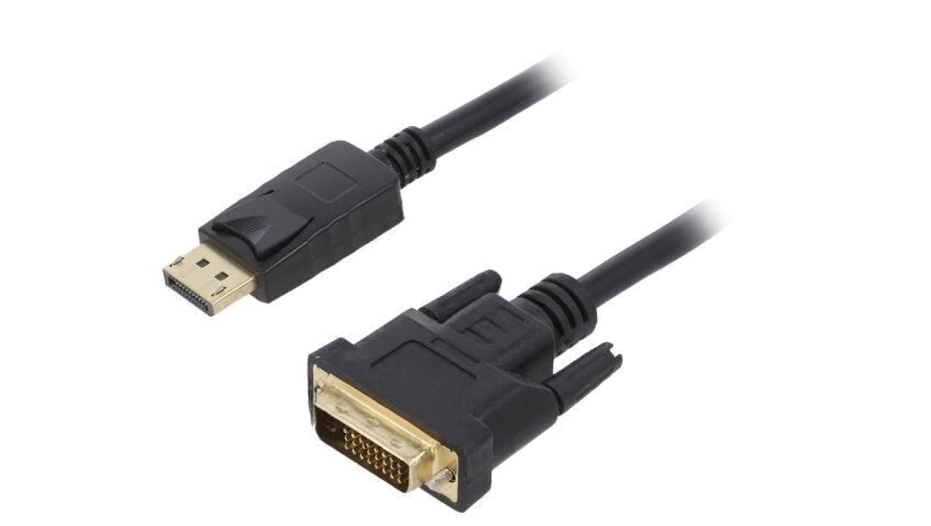 Kabel DisplayPort wtyk,DVI-D (24+1) wtyk, PVC, Full HD 1080p, dł. przewodu: 1m CC-DPM-DVIM-1M