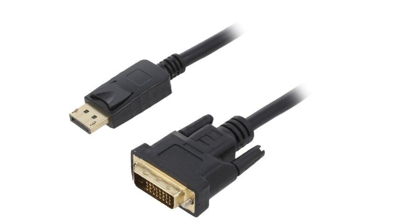 Kabel DisplayPort wtyk,DVI-D (24+1) wtyk, PVC, Full HD 1080p, dł. przewodu: 1m CC-DPM-DVIM-1M