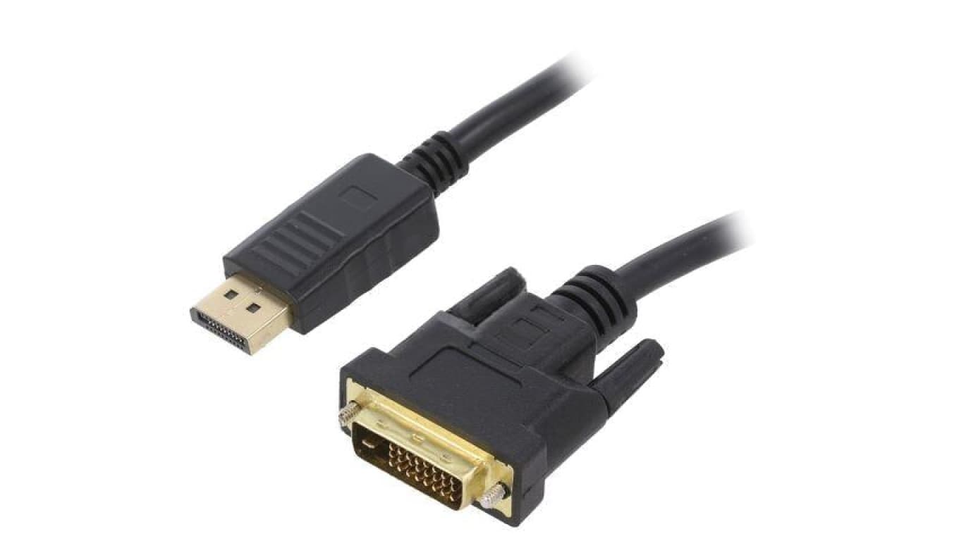 Kabel DisplayPort wtyk,DVI-D (24+1) wtyk, PVC, Full HD 1080p, dł. przewodu: 3m CC-DPM-DVIM-3M