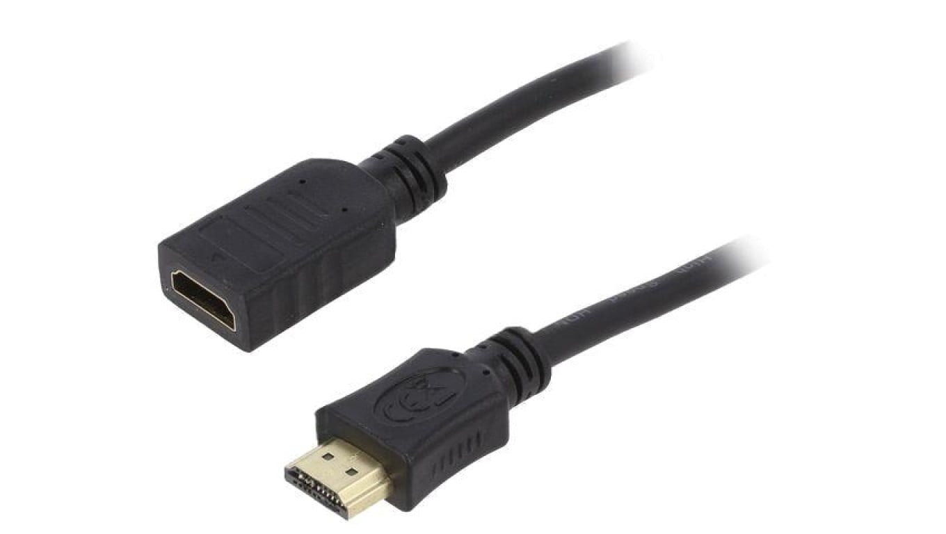 Kabel HDMI gniazdo,HDMI wtyk, PVC, 3D,4K,ARC,UHD 2160p, dł. przewodu: 3m CC-HDMI4X-10