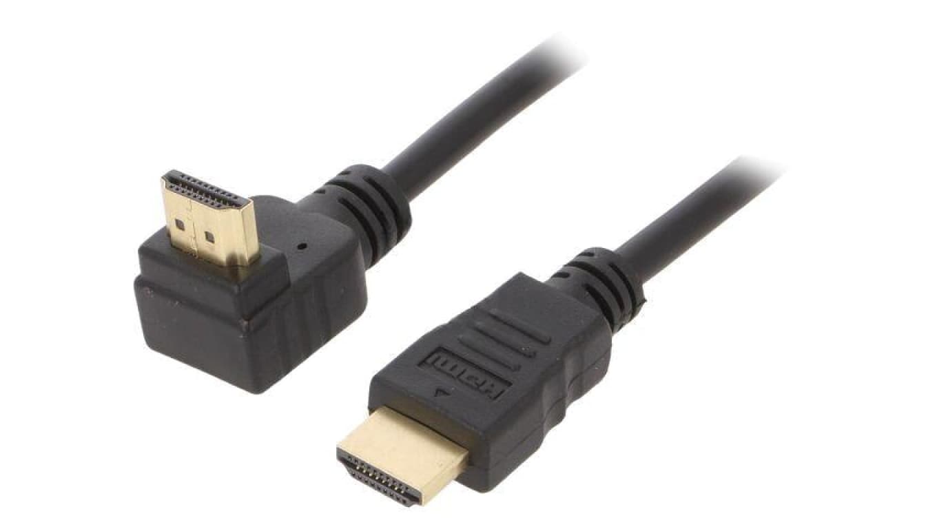 Kabel HDMI wtyk,HDMI wtyk 90 góra/dół, PVC, HDMI 2.0, dł. przewodu: 1,8m CC-HDMI490-6