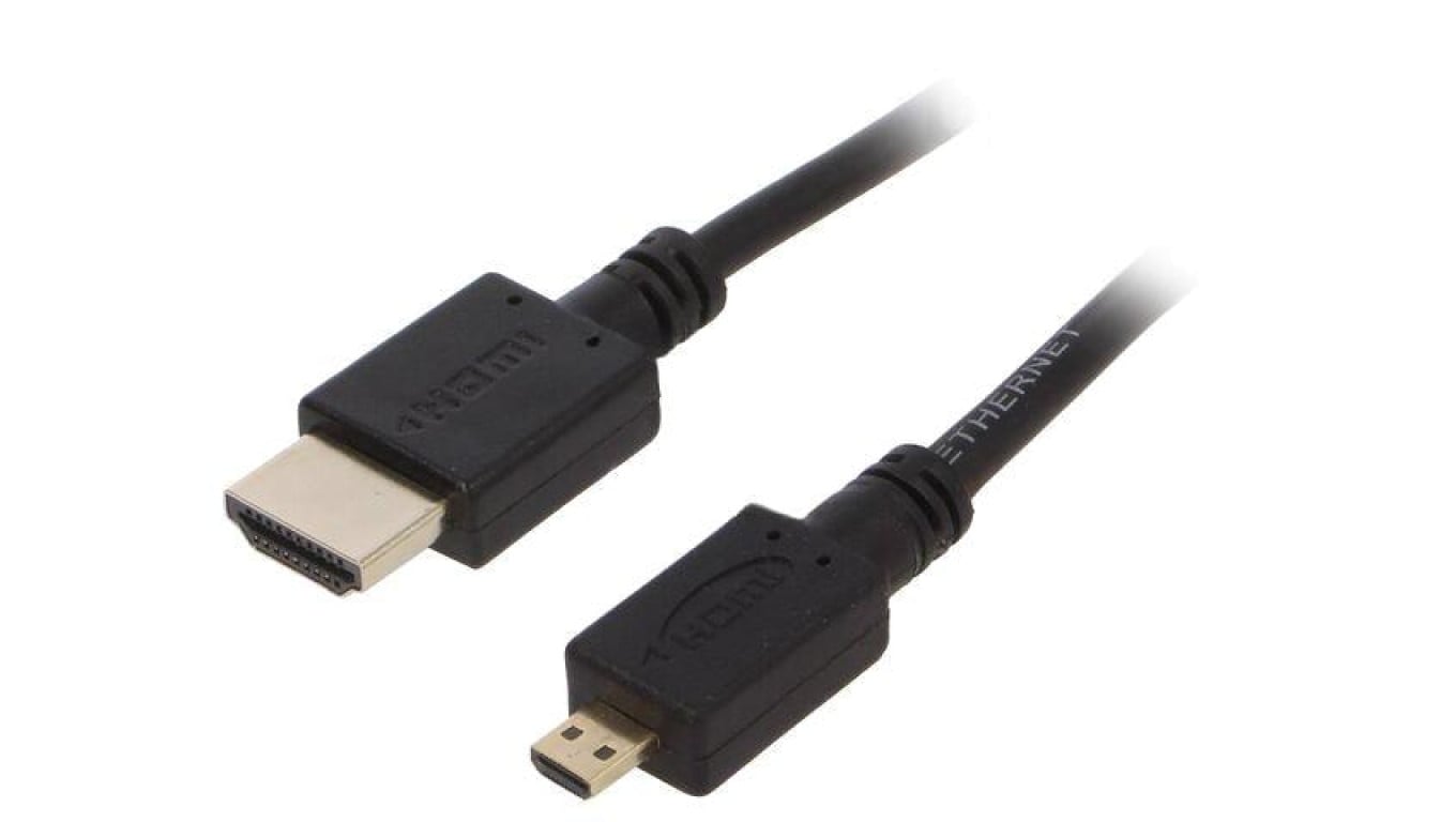 Kabel HDMI wtyk,micro HDMI wtyk, PVC, 4K,UHD 2160p, czarny, dł. przewodu: 1,8m CC-HDMID-6