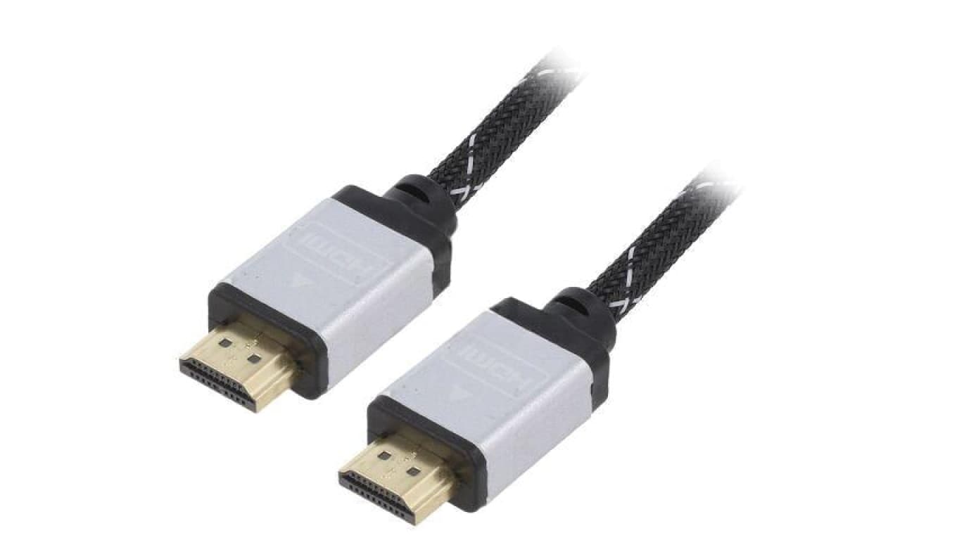 Kabel HDMI, wtyk z obu stron, tekstylny, czarny, 30AWG, dł. przewodu: 1m CCB-HDMIL-1M