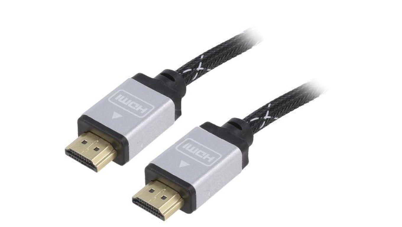 Kabel HDMI, wtyk z obu stron, tekstylny, czarny, 30AWG, dł. przewodu: 3m CCB-HDMIL-3M