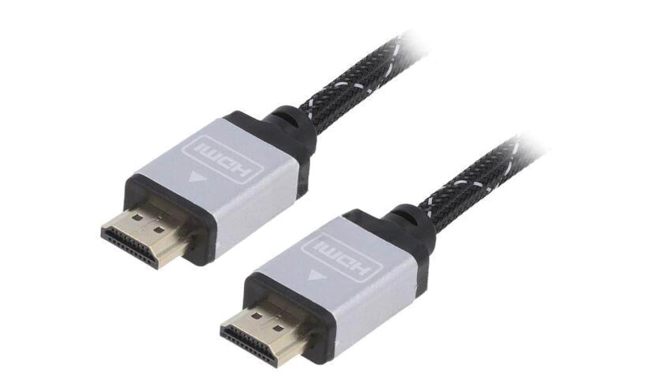 Kabel HDMI, wtyk z obu stron, tekstylny, czarny, 30AWG, dł. przewodu: 5m CCB-HDMIL-5M