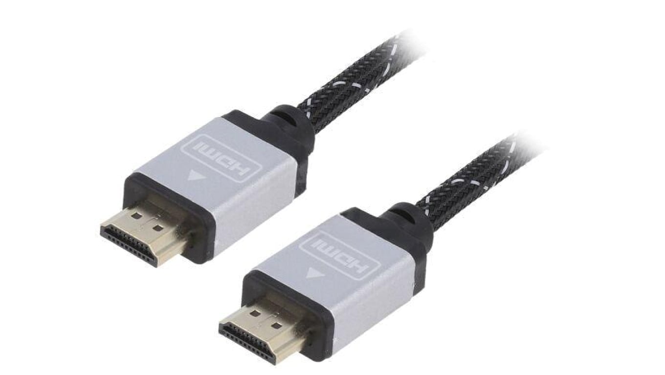 Kabel HDMI, wtyk z obu stron, tekstylny, czarny, 30AWG, dł. przewodu: 5m CCB-HDMIL-5M