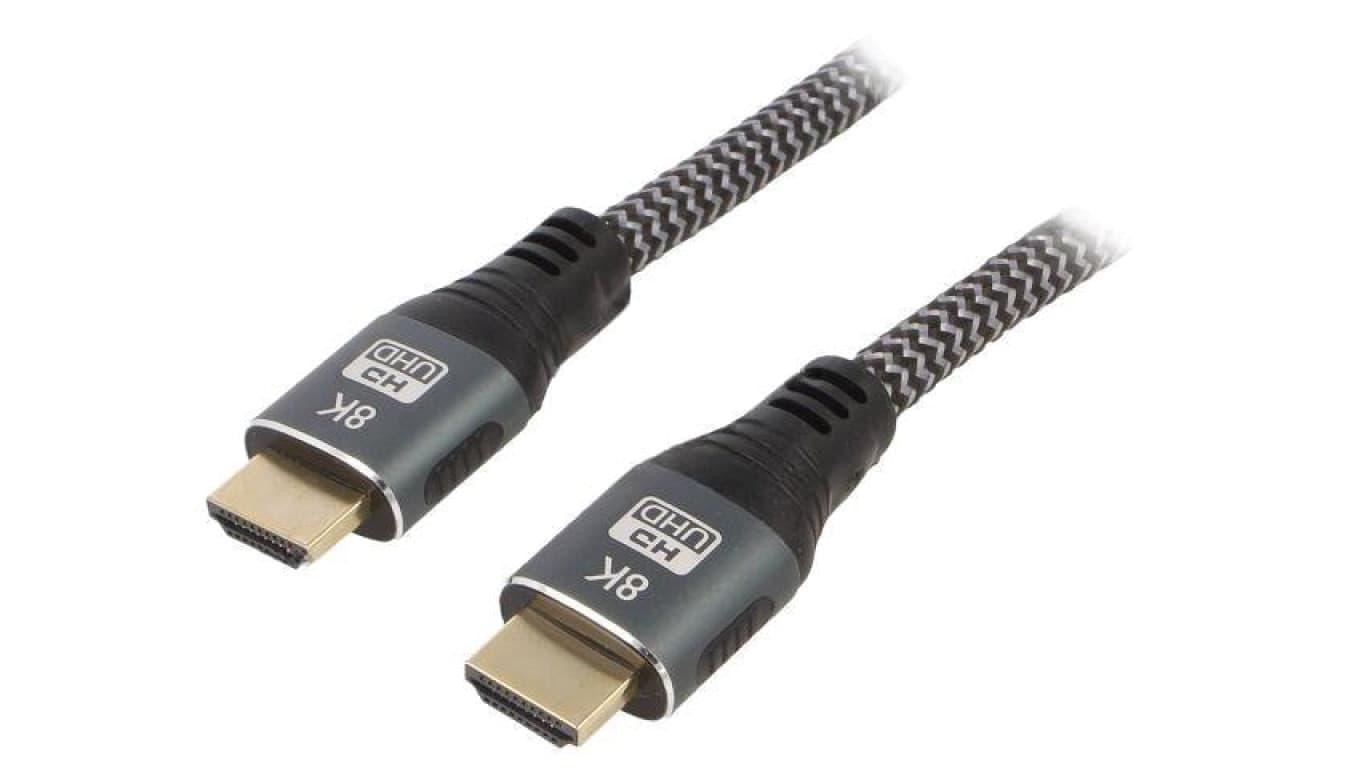Kabel HDMI, wtyk z obu stron, tekstylny, czarny, materiał wykonania żyły: Cu, dł. przewodu: 2m CCB-HDMI8K-2M