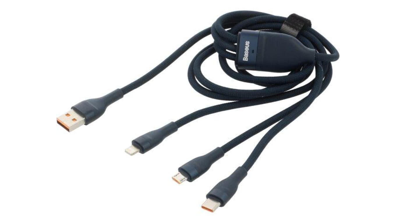 Kabel USB 2.0 1,2m niebieski 100W 6A CASS030003