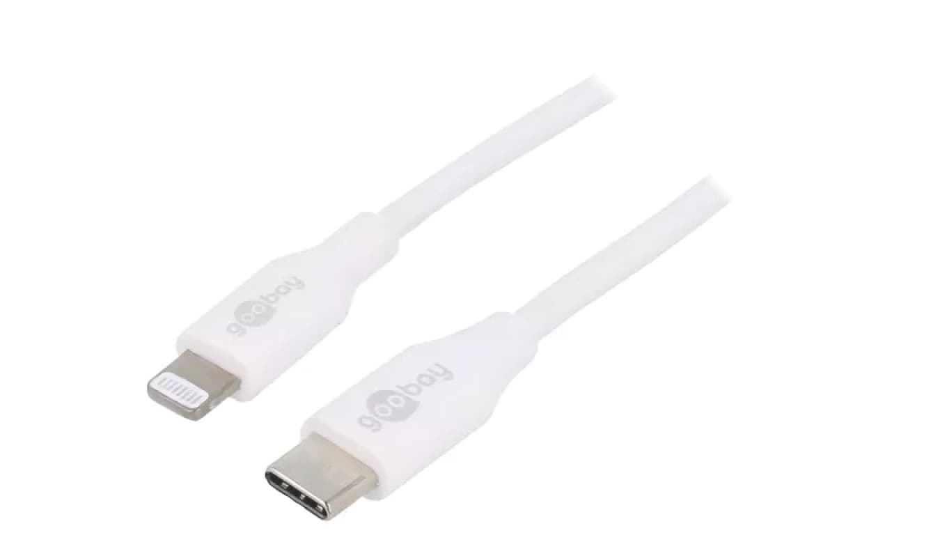 Kabel USB 2.0 Apple Lightning wtyk, USB C wtyk 1m biały 87W 39446