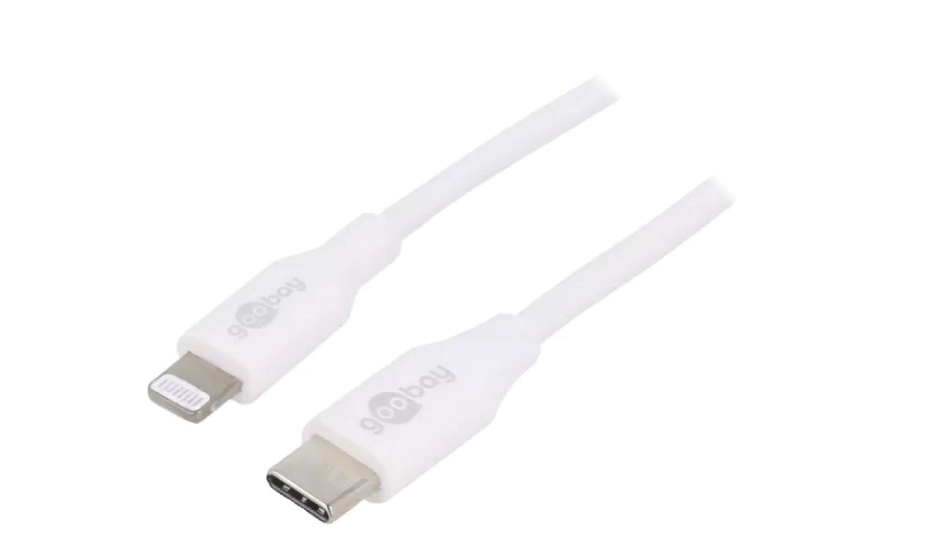 Kabel USB 2.0 Apple Lightning wtyk, USB C wtyk 1m biały 87W 39446