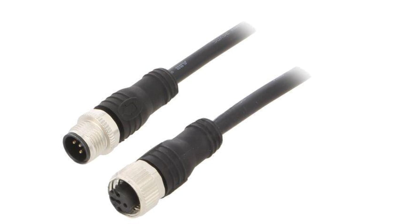 Kabel do czujników/automatyki M12 PIN 5 3m wtyk 36VDC PVC M12-C312 3M
