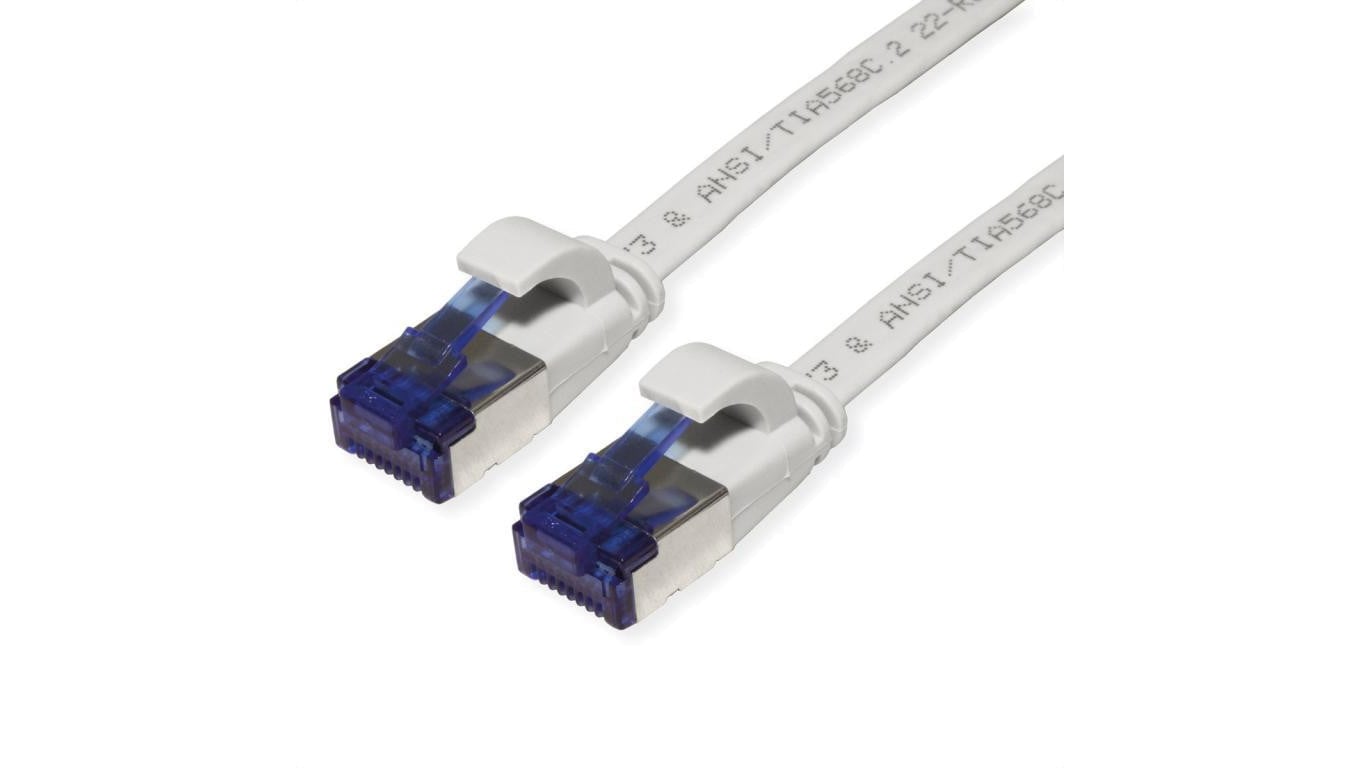 Kabel krosowy VALUE FTP, kat. 6A (klasa EA), bardzo płaski, szary, 1,5 m