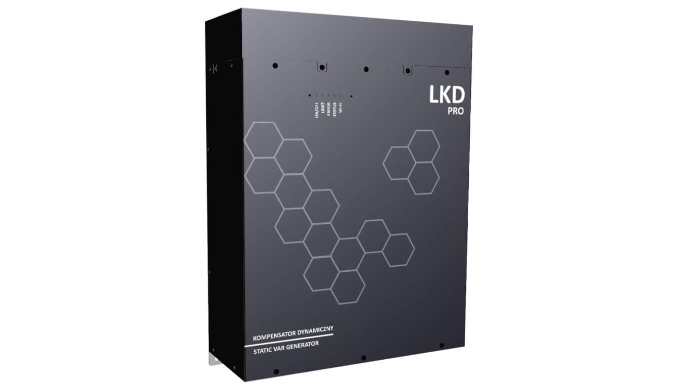 Kompensator dynamiczny mocy biernej LKD 50 PRO (kompensacja aktywna typu SVG / SVC), moc 50 kVar, filtracja prądu do 25-tej harm