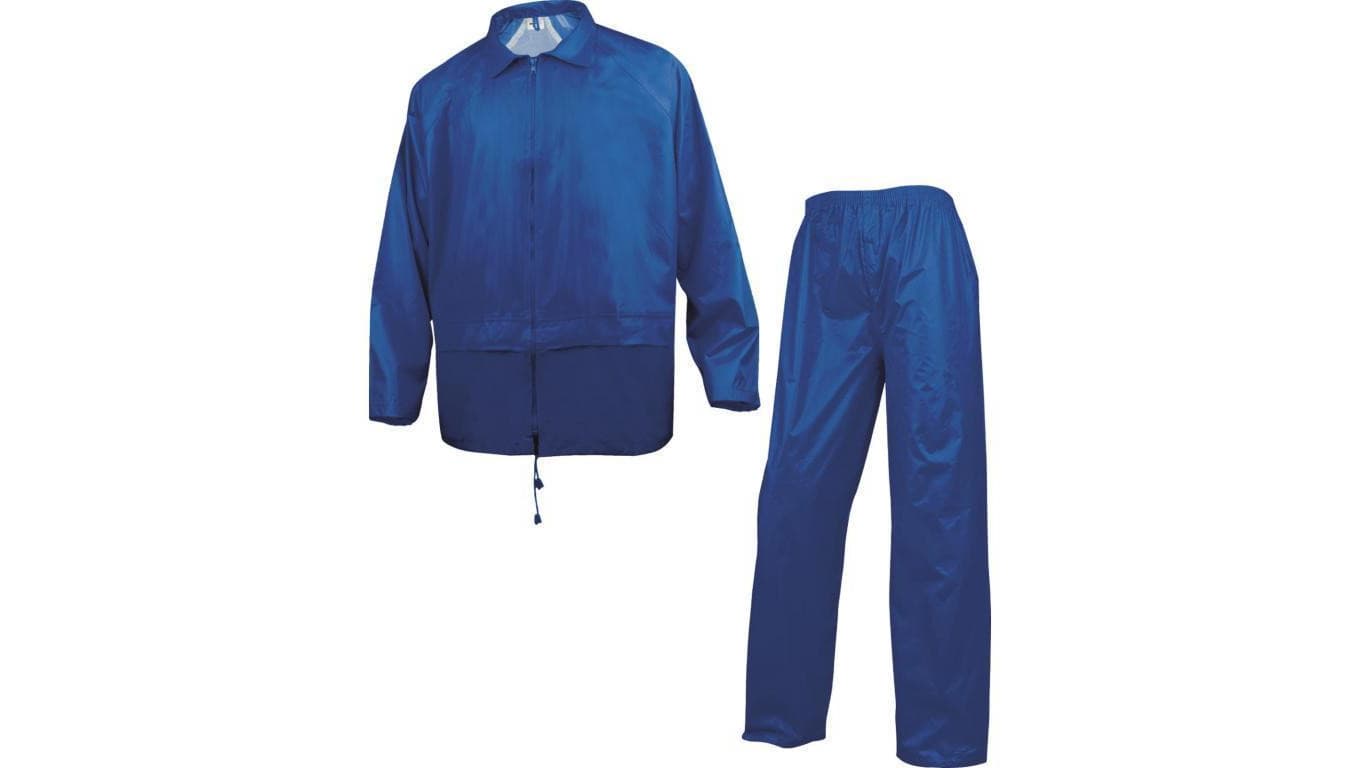 Komplet przeciwdeszczowy bluza + spodnie z poliestru powlekanego PVC kolor niebieski rozmiar XXL CORPEN400BRXX
