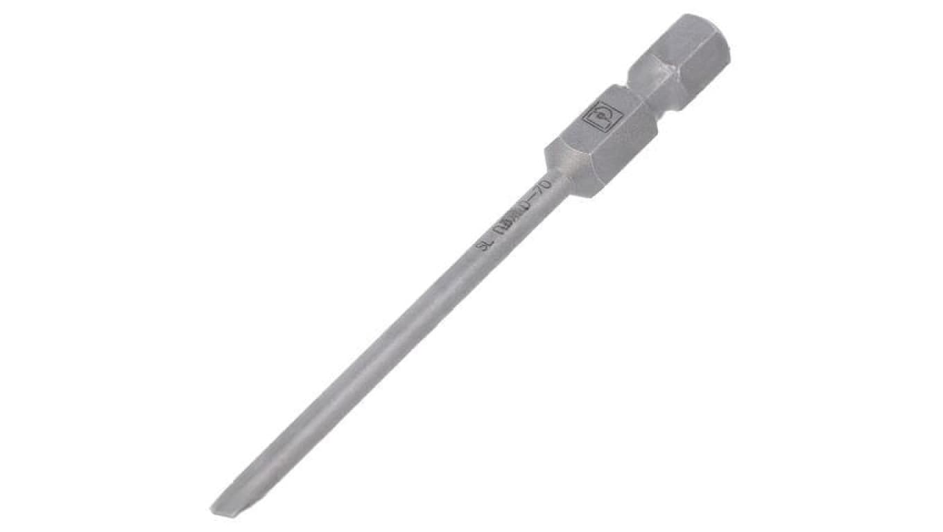 Końcówka wkrętakowa płaski 3x0,5mm 1/4 Dł.całk 70mm SF-BIT-SL 0,5X3,0-70