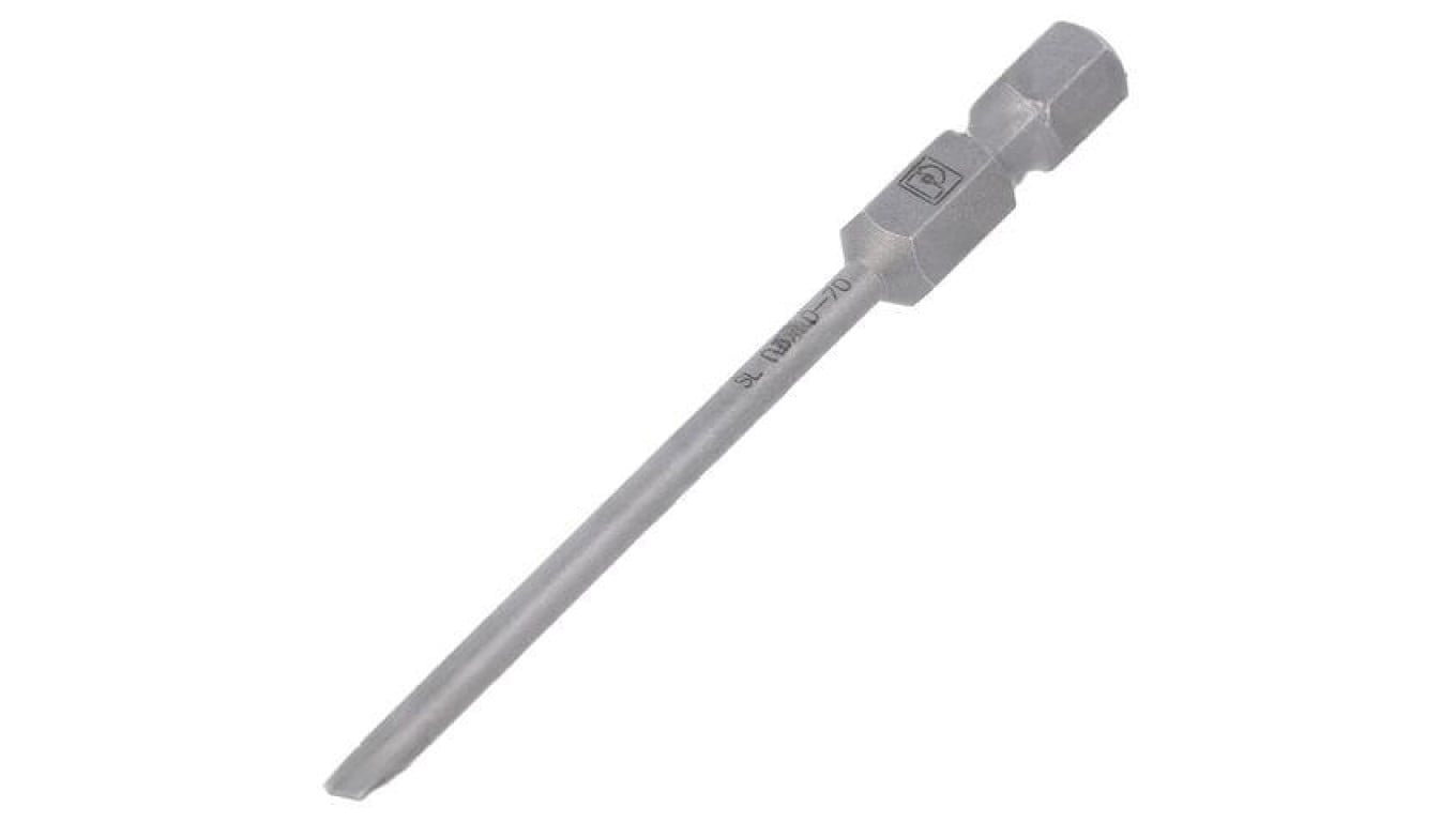 Końcówka wkrętakowa płaski 3x0,5mm 1/4 Dł.całk 70mm SF-BIT-SL 0,5X3,0-70