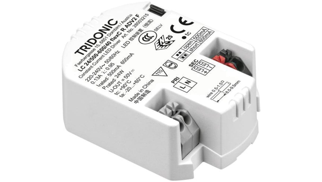 LC 24W 500-600mA flexC R ADV2 F Zasilacz LED kompaktowy stałoprądowy nieściemnialny ADVANCED ROUND TRIDONIC - 28003215