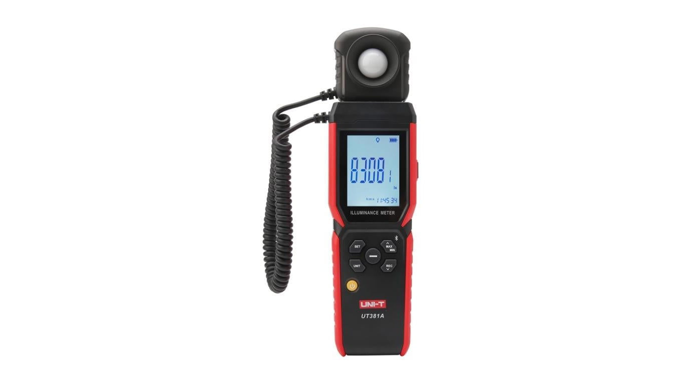 Miernik światła luksomierz z funkcją korekcji barw Uni-T UT-381A z Bluetooth