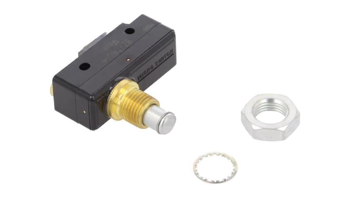 Mikroprzełącznik SNAP ACTION, z konfiguracją styków SPDT, siła przełączania 0,5N, 15A/600VAC, 15A/250VDC, IP40, BZ-2RQ66