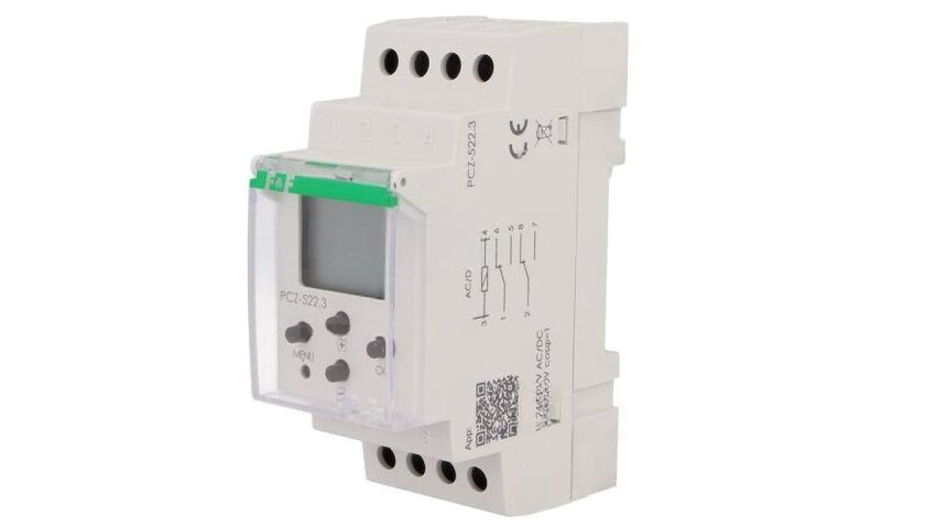 Moduł automatyki programator czasowy, zaciski śrubowe, 250VAC / 16A, IP20, -20...50C, PCZ-522.4