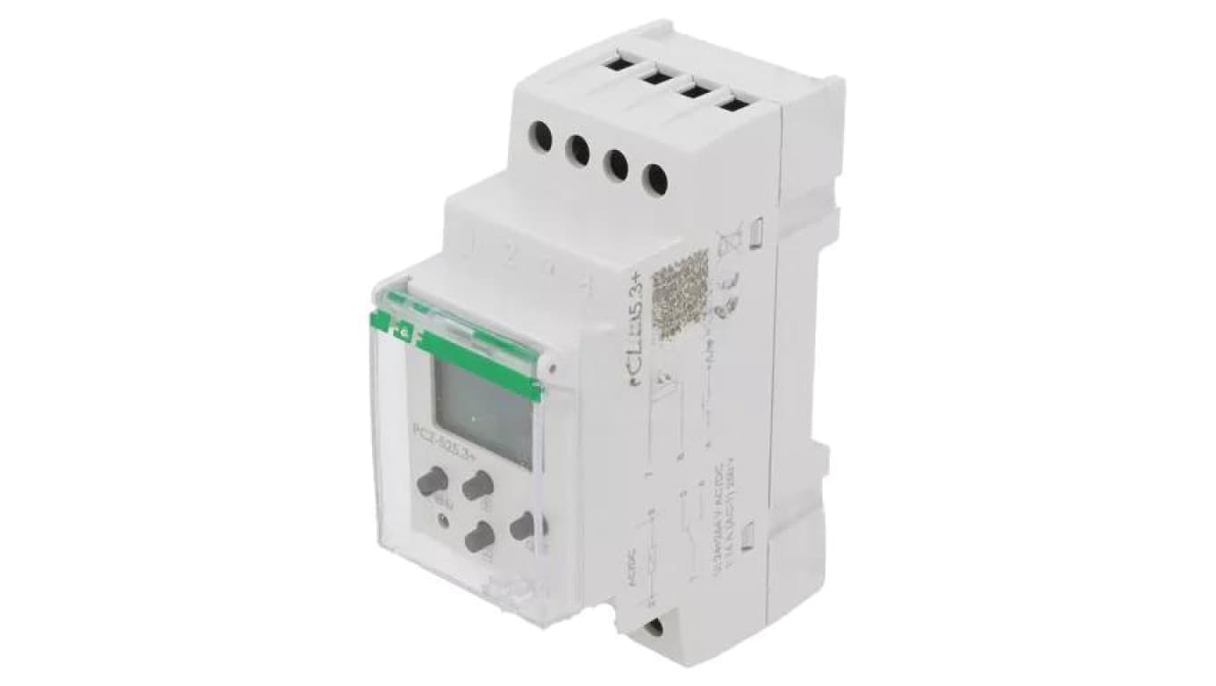 Moduł automatyki programator czasowy, zaciski śrubowe, 250VAC / 16A, IP20, -20...50C, PCZ-525.4-PLUS