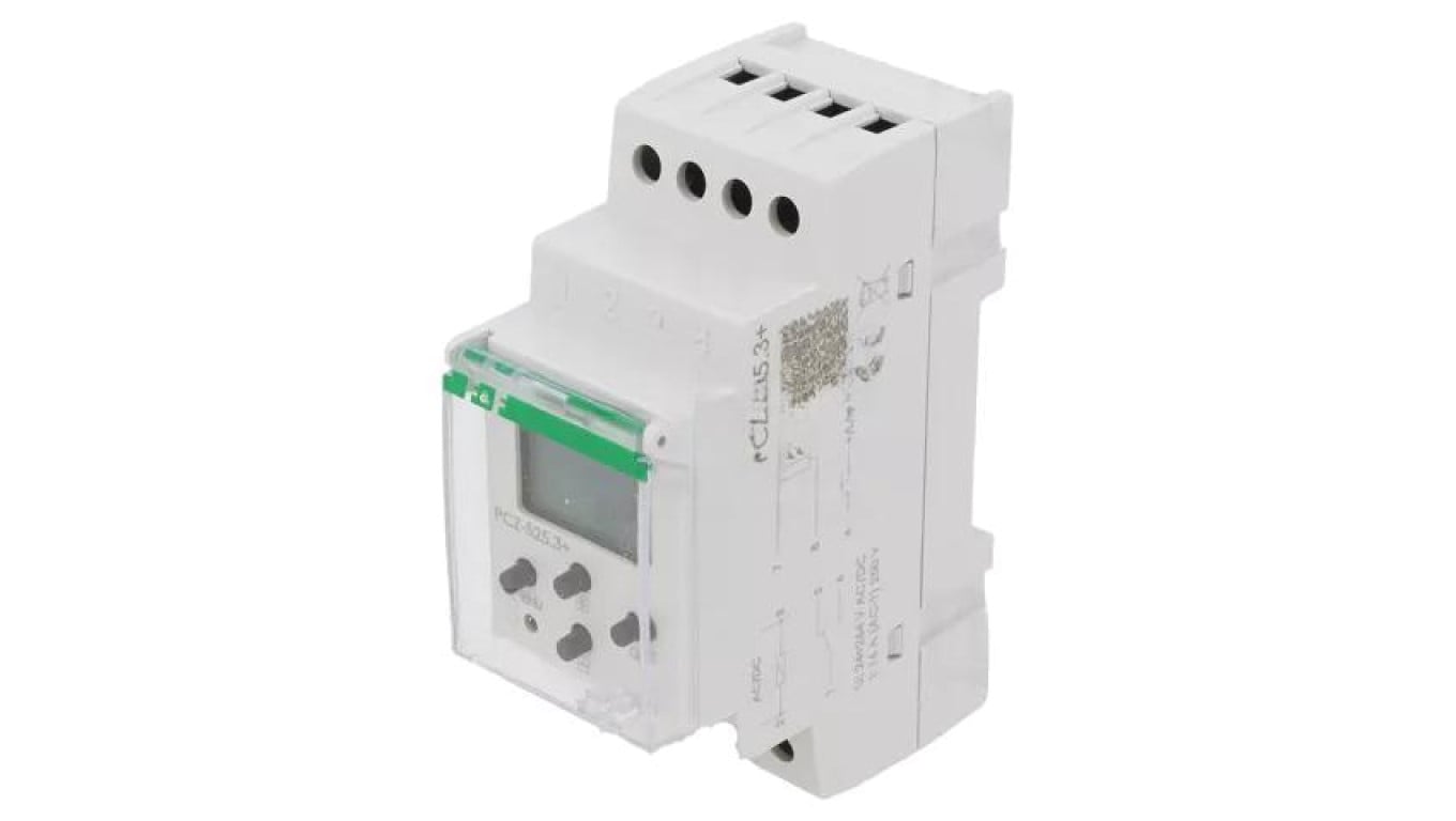 Moduł automatyki programator czasowy, zaciski śrubowe, 250VAC / 16A, IP20, -20...50C, PCZ-525.4-PLUS