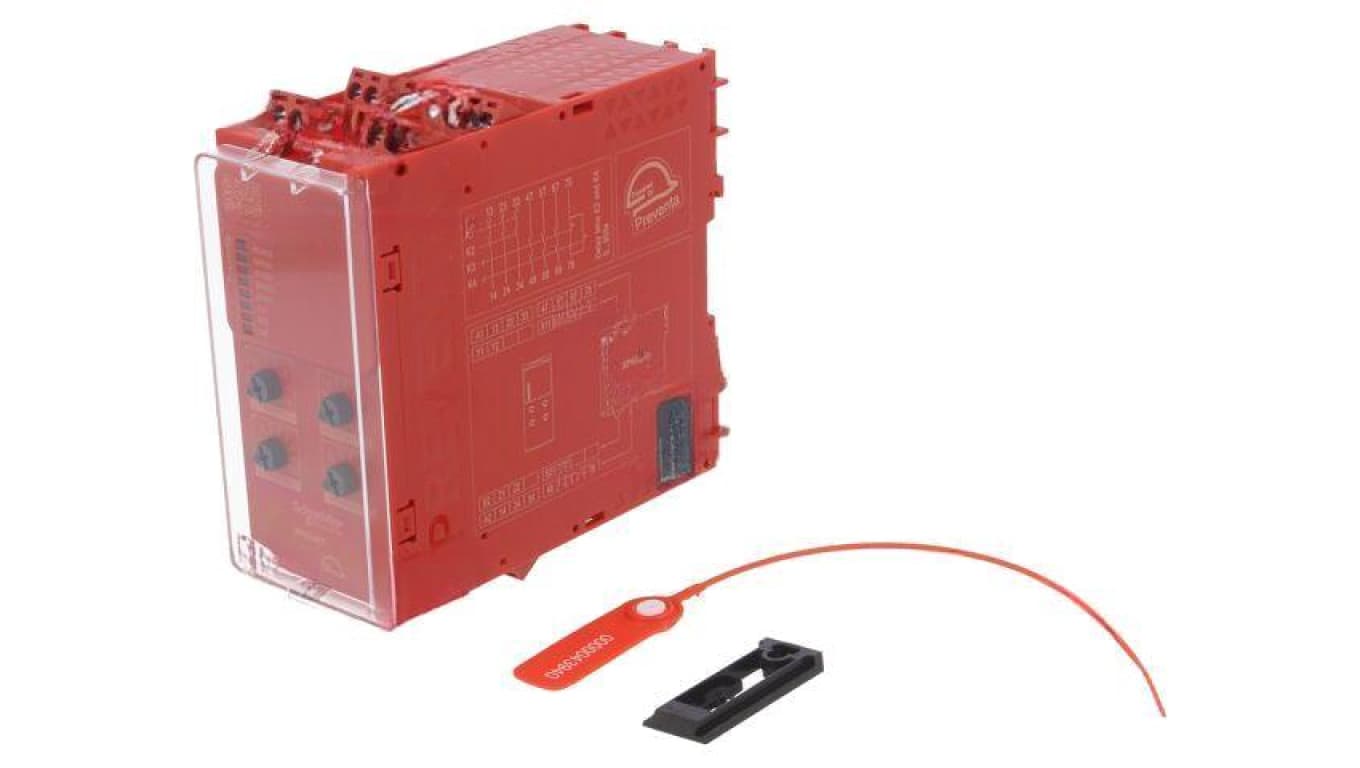 Moduł automatyki przekaźnik bezpieczeństwa, na szynę DIN, z wyjściami bezp. NC opóźnione x1,NO opóźnione x3,NO x3, XPSUAT13A3AP