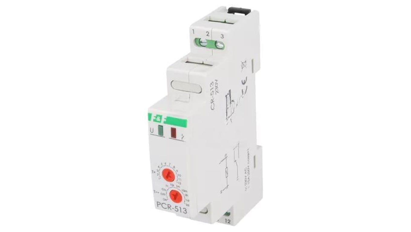 Moduł automatyki przekaźnik czasowy, zaciski śrubowe, 10A, IP20, -25...50C, PCR-513 230V