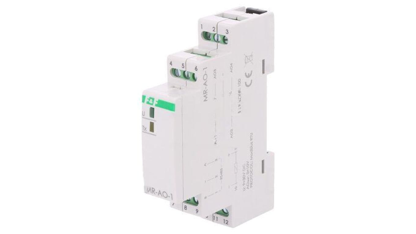 Moduł automatyki wyjście analogowe, 0...10V, zaciski śrubowe, IP20, -20...50C, MAX-MR-AO-1