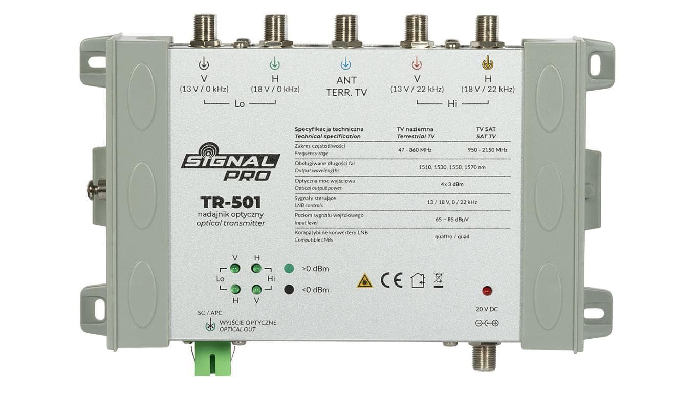 Nadajnik optyczny TR-501 (4x SAT IF+Terr) SIGNAL PROfessional