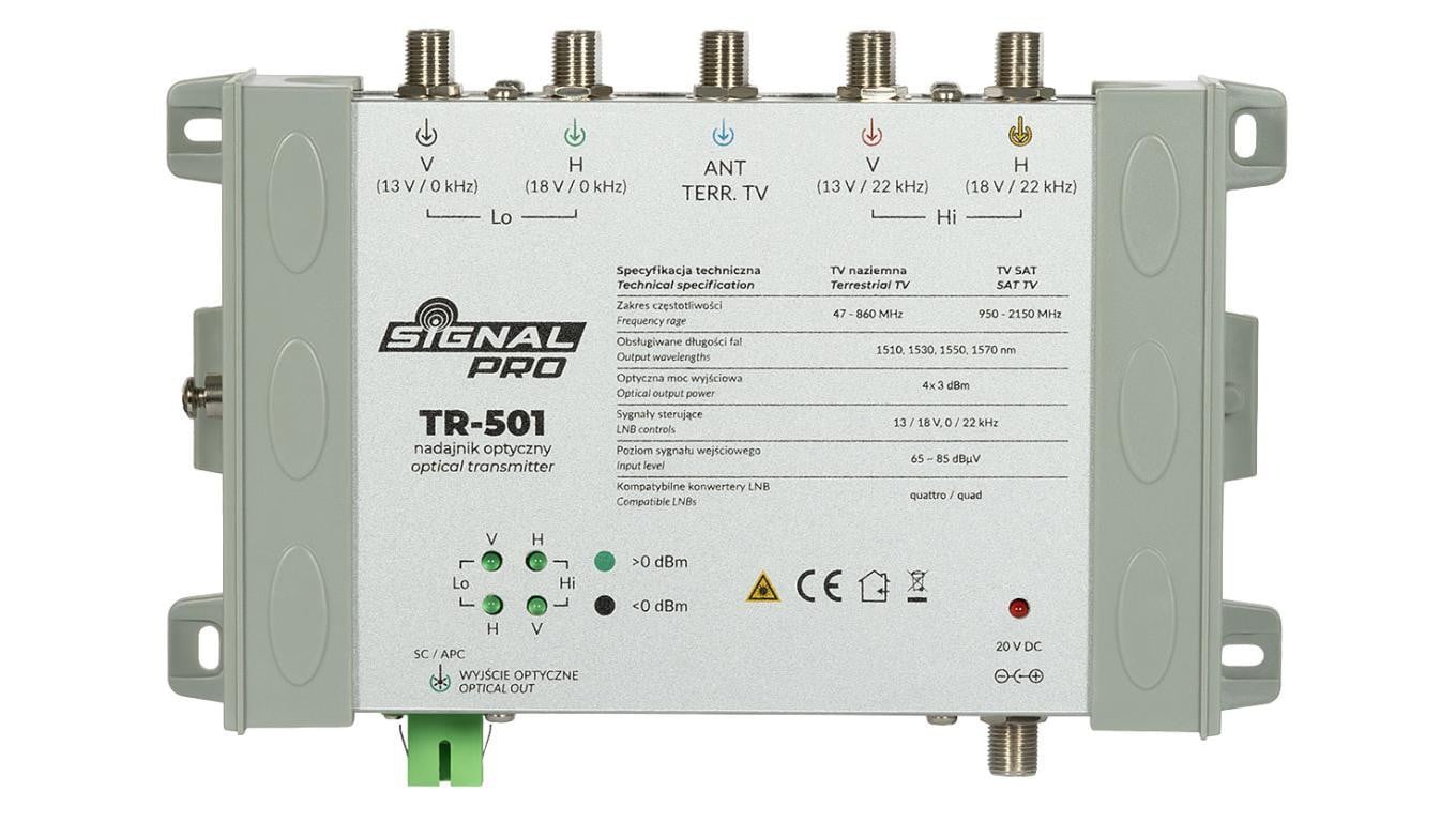 Nadajnik optyczny TR-501 (4x SAT IF+Terr) SIGNAL PROfessional